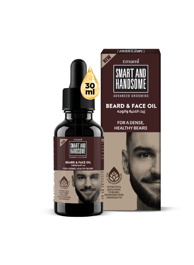 emami Men Beard & Face Hair Growth Oil | With Vitamin E & Cedarwood Oil | Softens & Conditions Beard for Fuller-Looking | Daily Grooming | For All Skin Types - Image 1